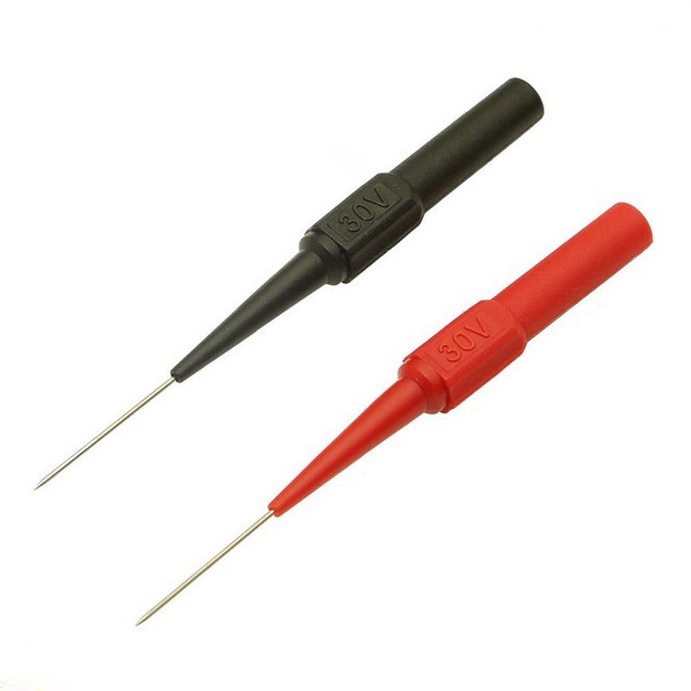 2X Multimeter Test Lead Extention Back Probes Sharp Needle Micro Pin